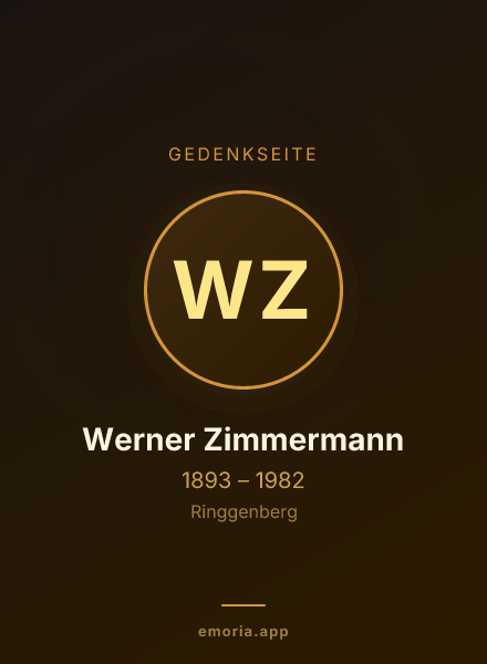 Gedenkportrait von Werner Zimmermann