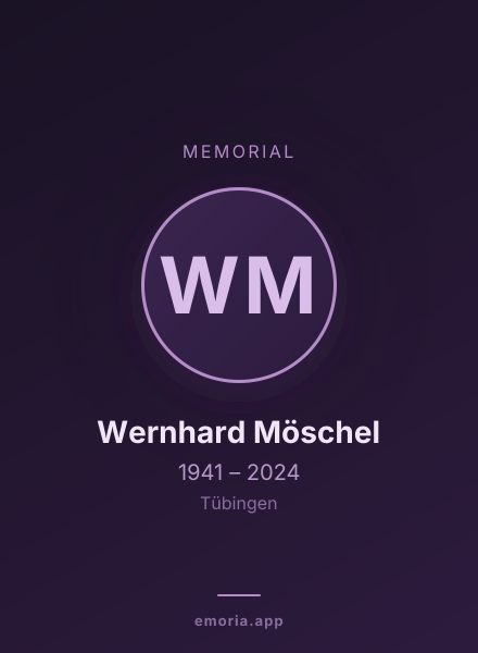Memorial portrait of Wernhard Möschel