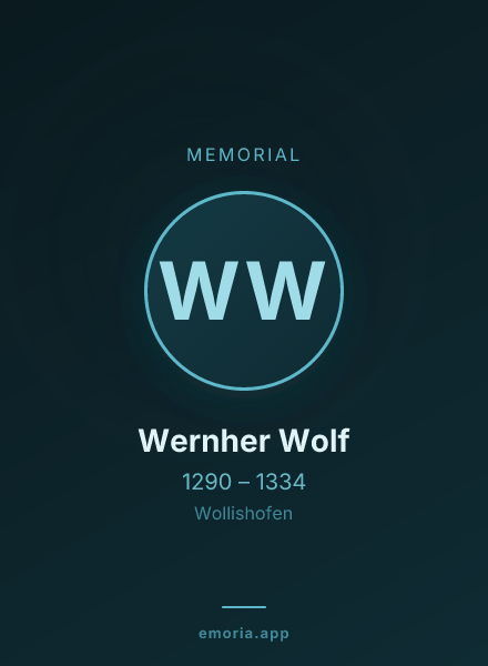 Memorial portrait of Wernher Wolf