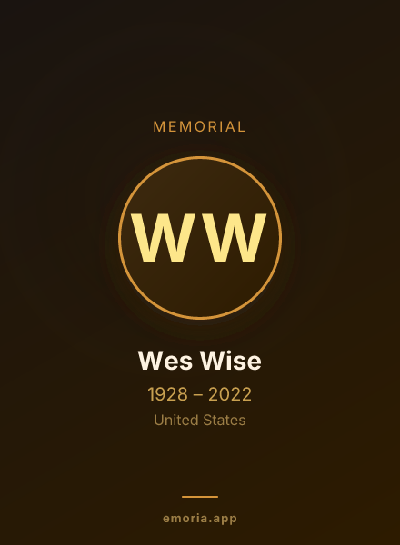 Memorial portrait of Wes Wise