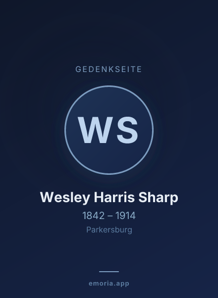 Gedenkportrait von Wesley Harris Sharp