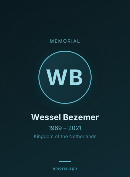 Memorial portrait of Wessel Bezemer