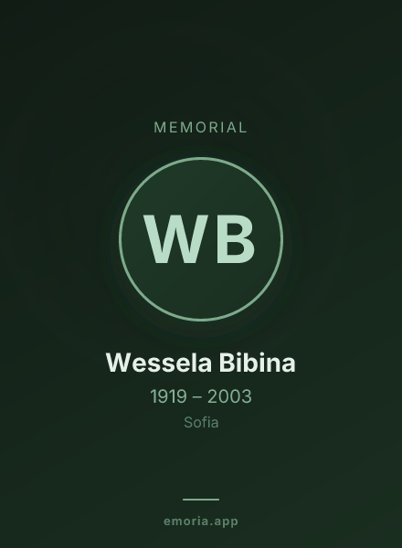 Memorial portrait of Wessela Bibina