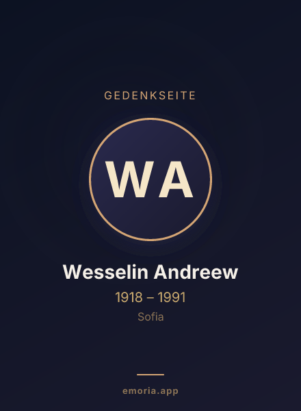 Gedenkportrait von Wesselin Andreew