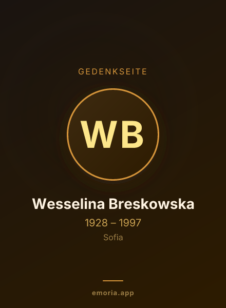 Gedenkportrait von Wesselina Breskowska