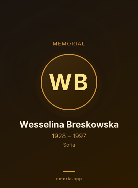 Memorial portrait of Wesselina Breskowska
