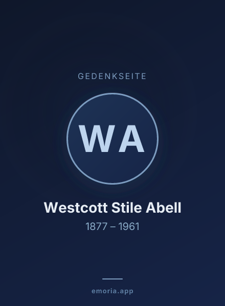 Gedenkportrait von Westcott Stile Abell