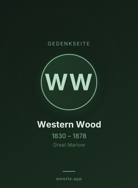 Gedenkportrait von Western Wood