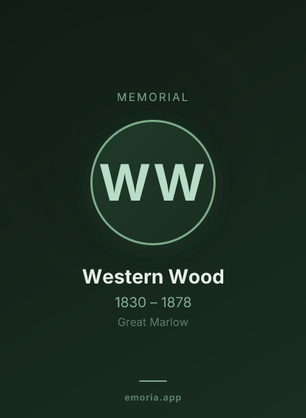 Memorial portrait of Western Wood