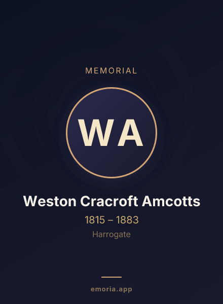 Memorial portrait of Weston Cracroft Amcotts