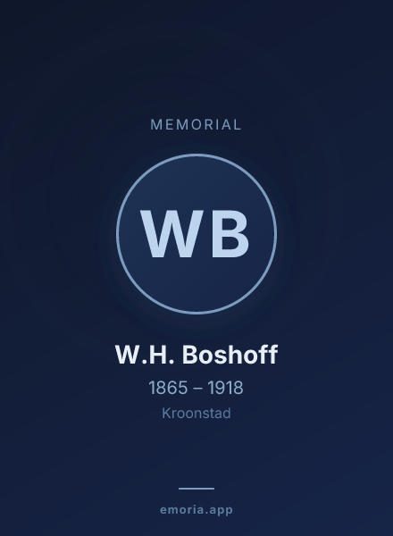 Memorial portrait of W.H. Boshoff