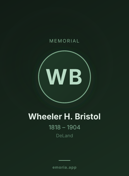 Memorial portrait of Wheeler H. Bristol