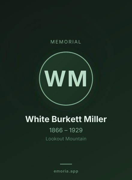 Memorial portrait of White Burkett Miller