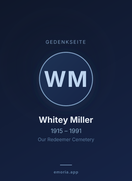 Gedenkportrait von Whitey Miller