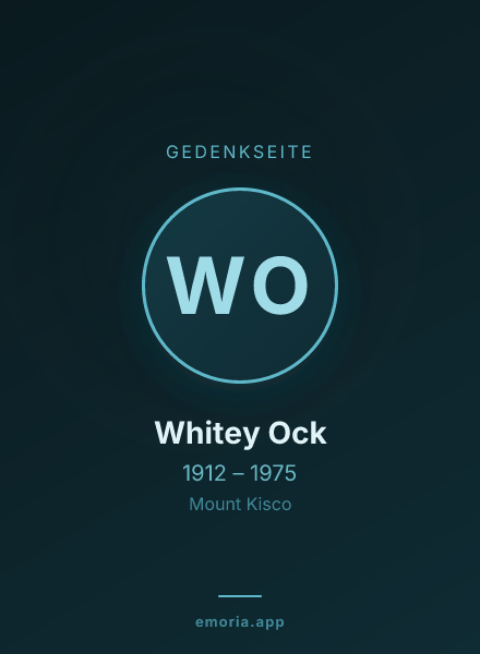 Gedenkportrait von Whitey Ock