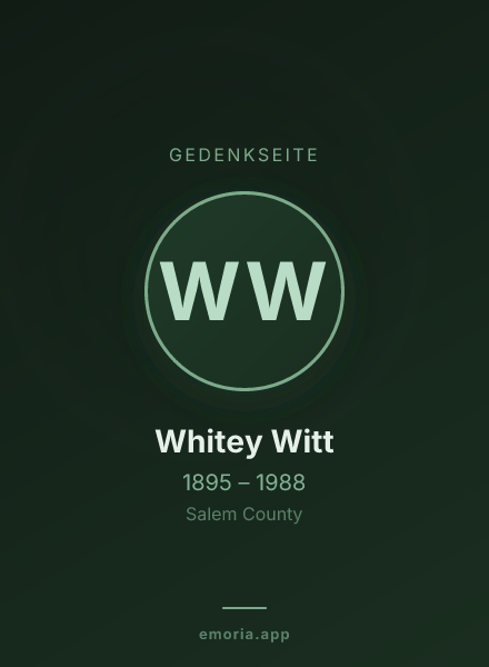 Gedenkportrait von Whitey Witt