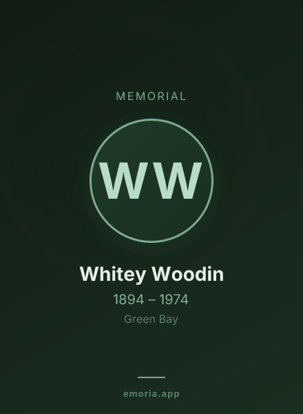 Memorial portrait of Whitey Woodin