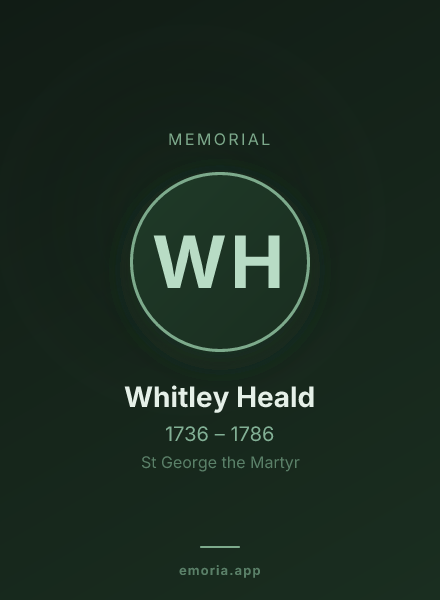 Memorial portrait of Whitley Heald