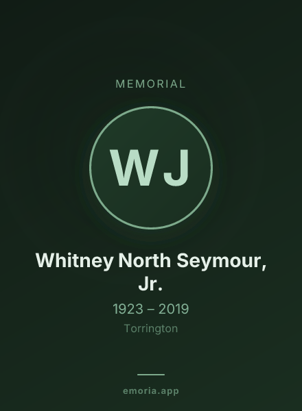 Memorial portrait of Whitney North Seymour, Jr.