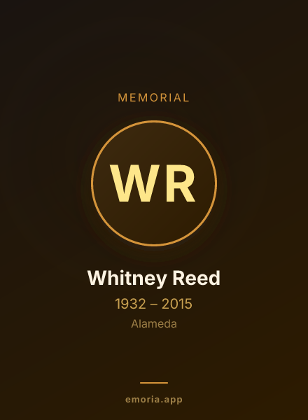 Memorial portrait of Whitney Reed