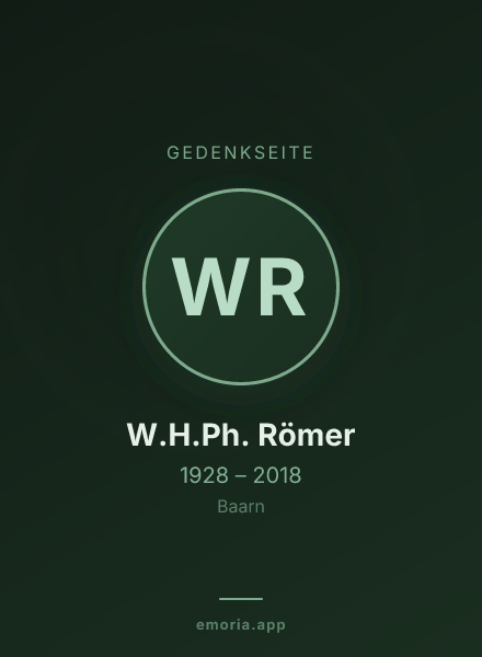 Gedenkportrait von W.H.Ph. Römer