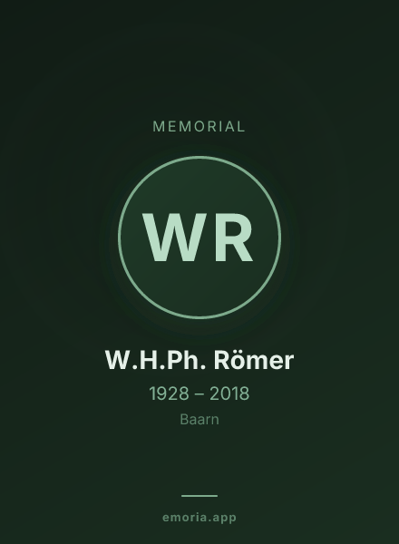 Memorial portrait of W.H.Ph. Römer