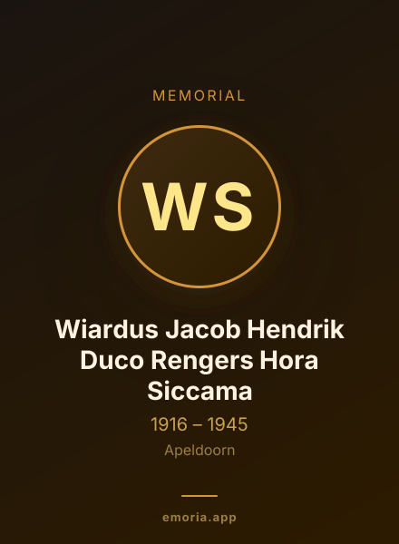 Memorial portrait of Wiardus Jacob Hendrik Duco Rengers Hora Siccama