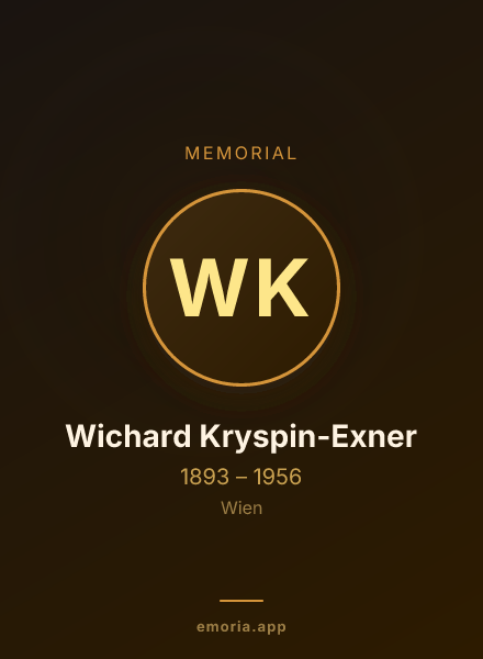 Memorial portrait of Wichard Kryspin-Exner