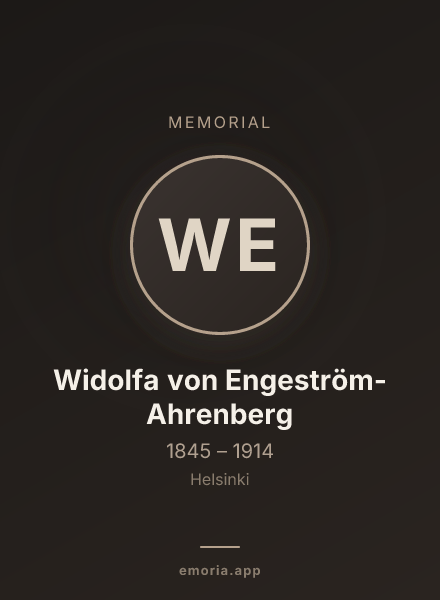 Memorial portrait of Widolfa von Engeström-Ahrenberg