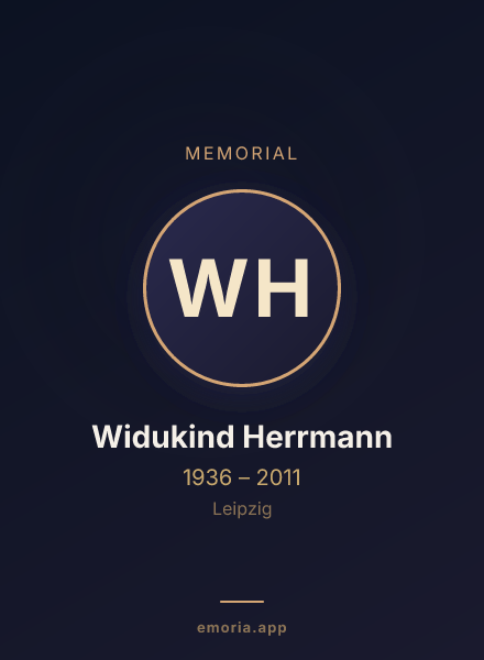 Memorial portrait of Widukind Herrmann