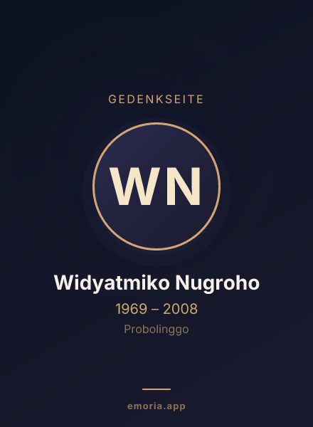 Gedenkportrait von Widyatmiko Nugroho