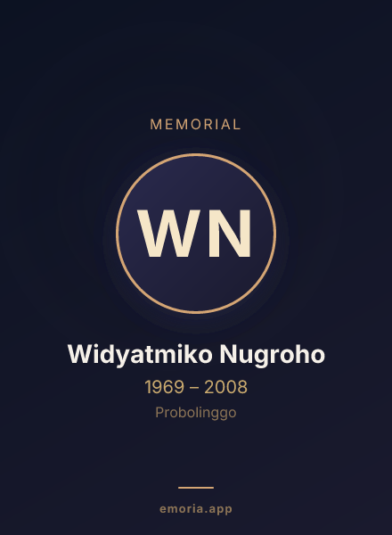 Memorial portrait of Widyatmiko Nugroho