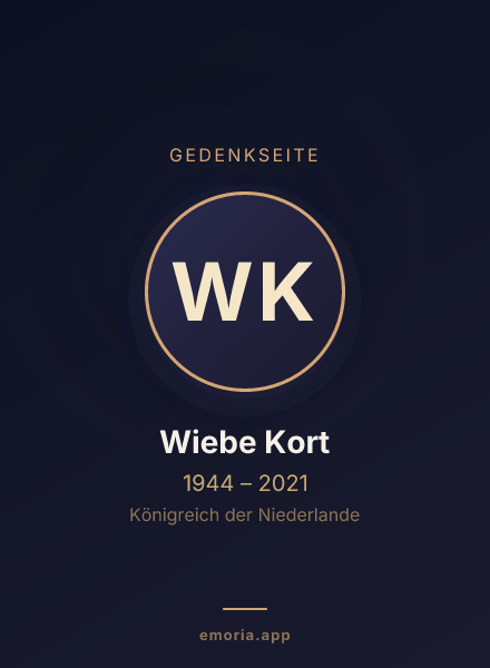 Gedenkportrait von Wiebe Kort