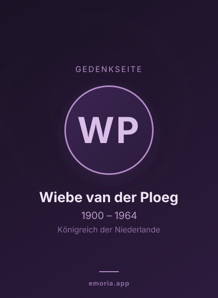 Gedenkportrait von Wiebe van der Ploeg