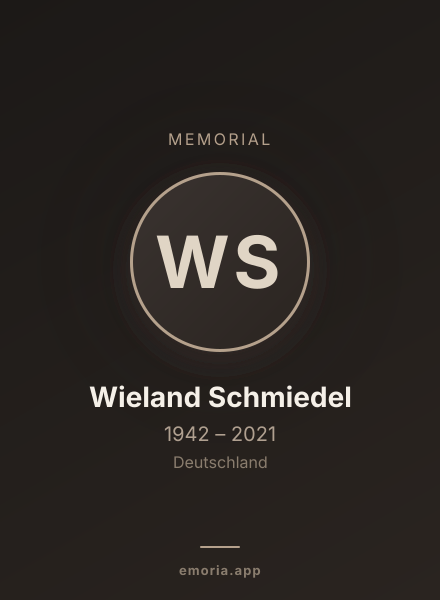 Memorial portrait of Wieland Schmiedel