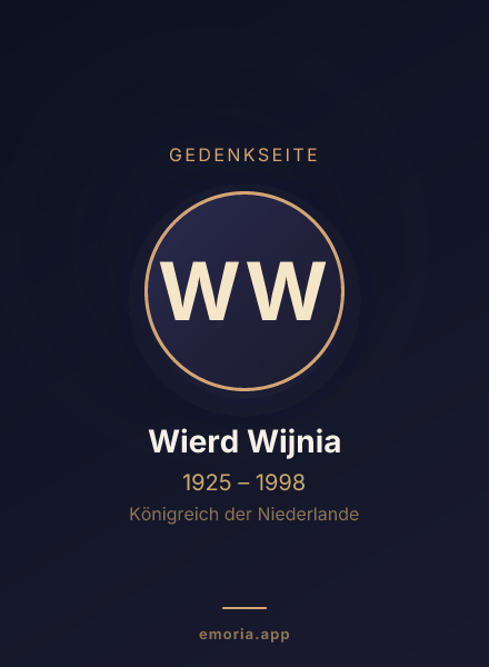 Gedenkportrait von Wierd Wijnia