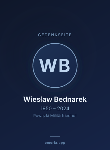 Gedenkportrait von Wiesław Bednarek