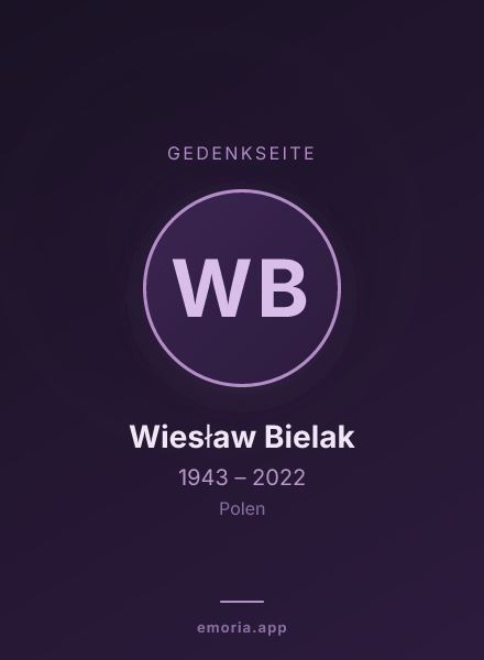Gedenkportrait von Wiesław Bielak