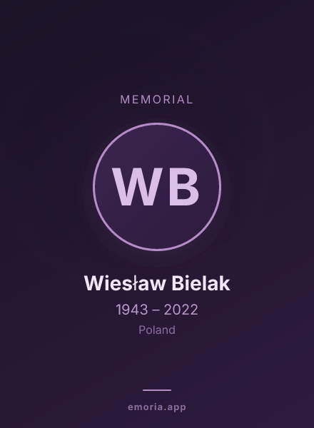 Memorial portrait of Wiesław Bielak