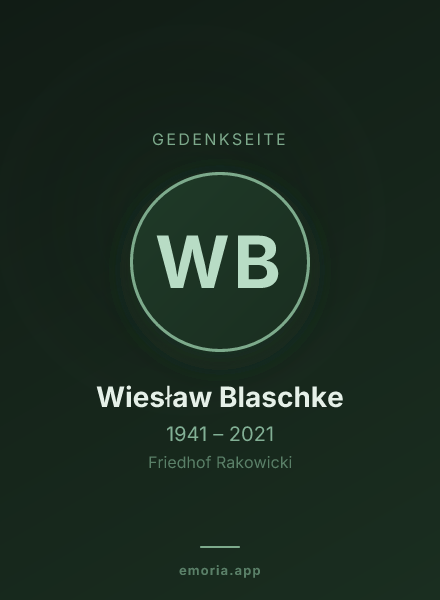 Gedenkportrait von Wiesław Blaschke
