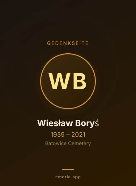Gedenkportrait von Wiesław Boryś