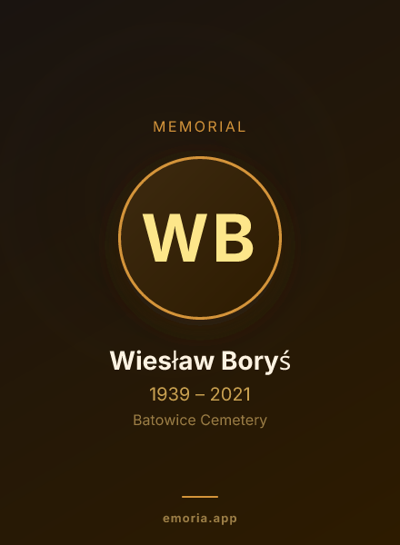 Memorial portrait of Wiesław Boryś