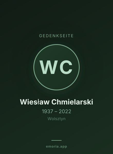 Gedenkportrait von Wiesław Chmielarski