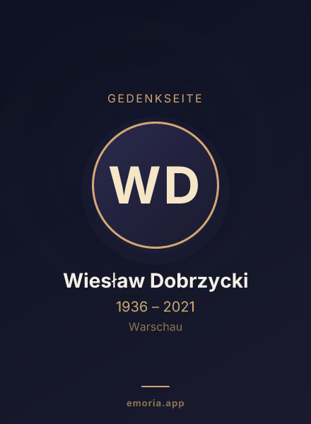 Gedenkportrait von Wiesław Dobrzycki