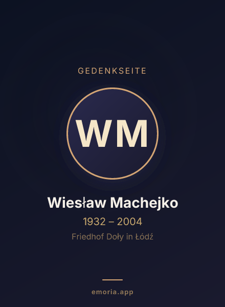 Gedenkportrait von Wiesław Machejko