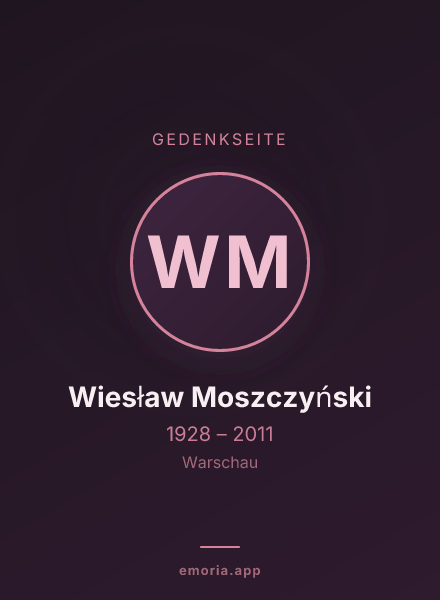 Gedenkportrait von Wiesław Moszczyński