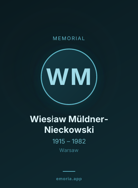 Memorial portrait of Wiesław Müldner-Nieckowski
