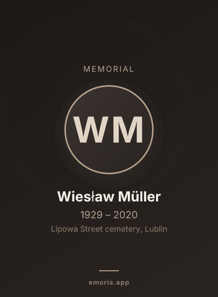 Memorial portrait of Wiesław Müller