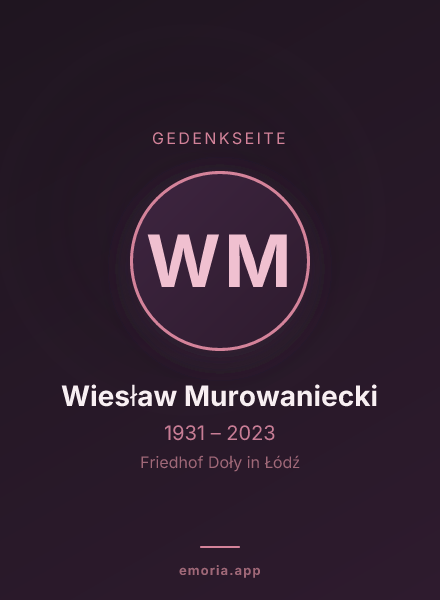 Gedenkportrait von Wiesław Murowaniecki