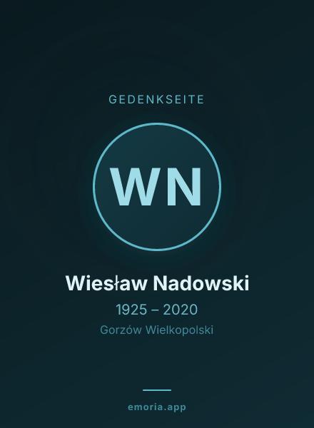 Gedenkportrait von Wiesław Nadowski